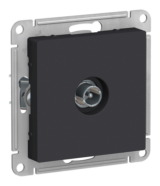 Розетка TV оконечная 1DB, механизм Systeme Electric AtlasDesign Карбон ATN001091