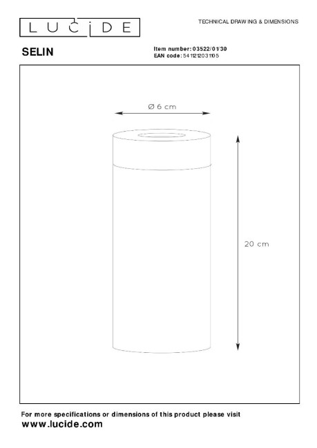 Настольная лампа Lucide Selin 03522/01/30 Настольная лампа Lucide Selin 03522/01/30