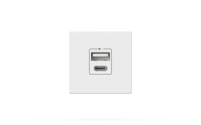 Розетка зарядного устройства Type A+C с заземлением 5V 2,4A ELBI Moda Vox 611-040232-335 Розетка зарядного устройства Type A+C с заземлением 5V 2,4A ELBI Moda Vox 611-040232-335