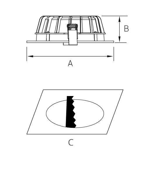 Встраиваемый светильник Fiberli CDEW6 11130103