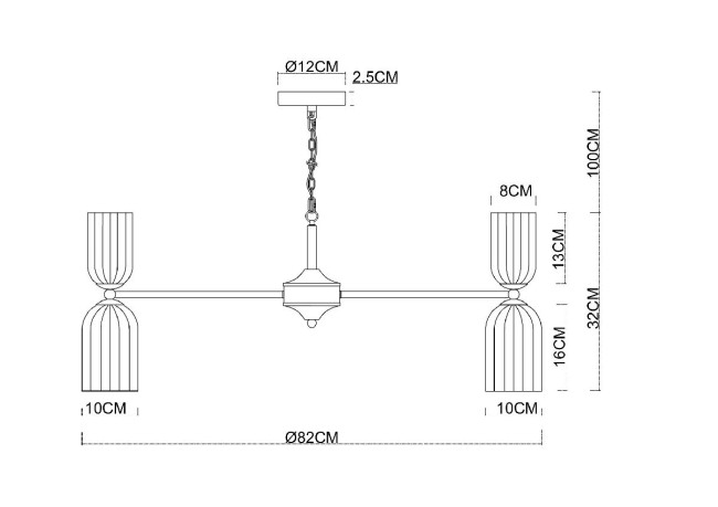 Подвесная люстра Arte Lamp Charm A1623LM-16GO Подвесная люстра Arte Lamp Charm A1623LM-16GO