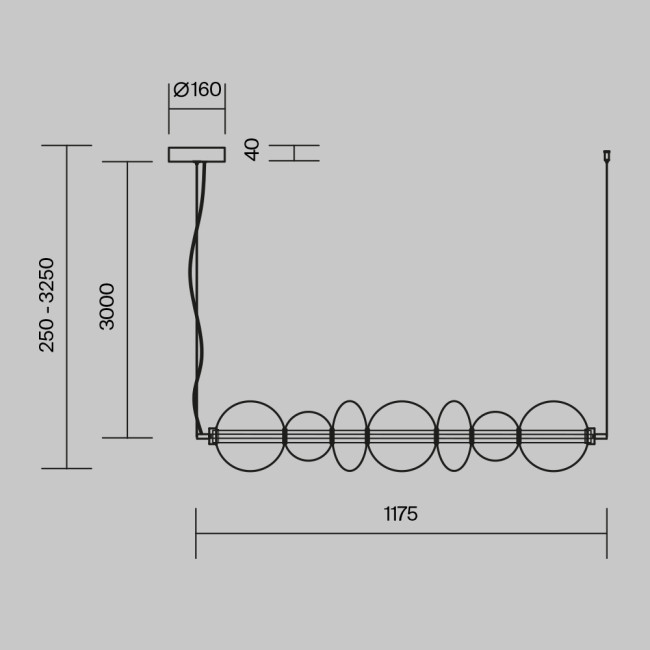 Подвесная люстра Maytoni Futuro MOD307PL-L40BS3K Подвесная люстра Maytoni Futuro MOD307PL-L40BS3K