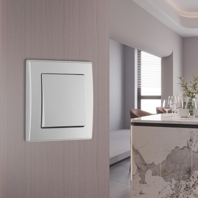 Выключатель одноклавишный Arte Milano SET06-1-30-1 silver Выключатель одноклавишный Arte Milano SET06-1-30-1 silver