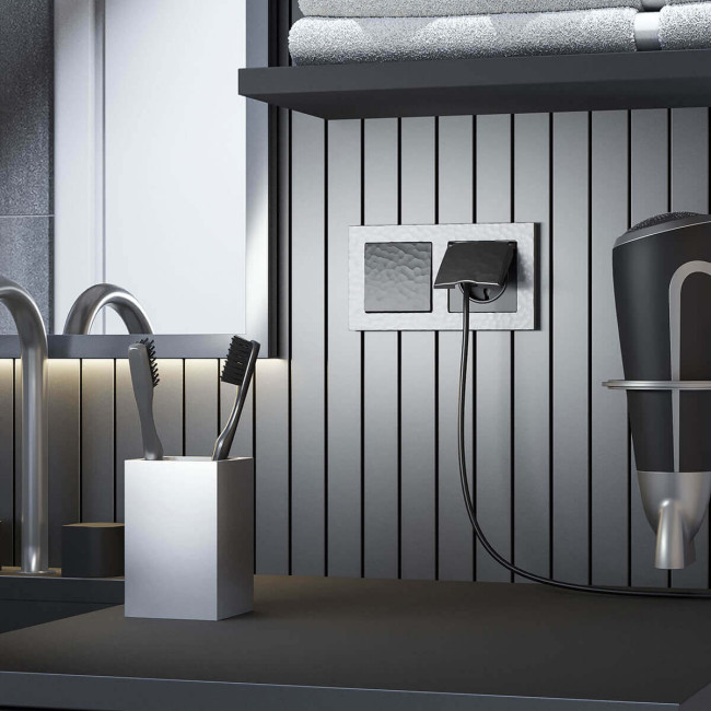 Выключатель Werkel Hammer одноклавишный черный W1210008 4690389161971 Выключатель Werkel Hammer одноклавишный черный W1210008 4690389161971