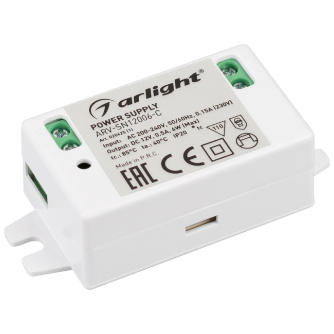 Блок питания Arlight ARV-SN12006-C (12V, 0.5A, 6W) 020425(1) Блок питания Arlight ARV-SN12006-C (12V, 0.5A, 6W) 020425(1)
