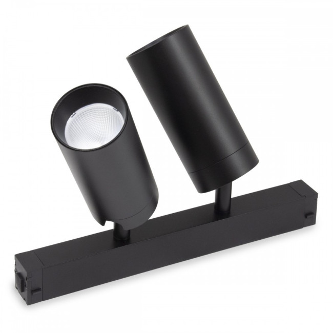 Трековый однофазный светильник AM Group Plain Opal AM590 2X10W 3000K BK Трековый однофазный светильник AM Group Plain Opal AM590 2X10W 3000K BK