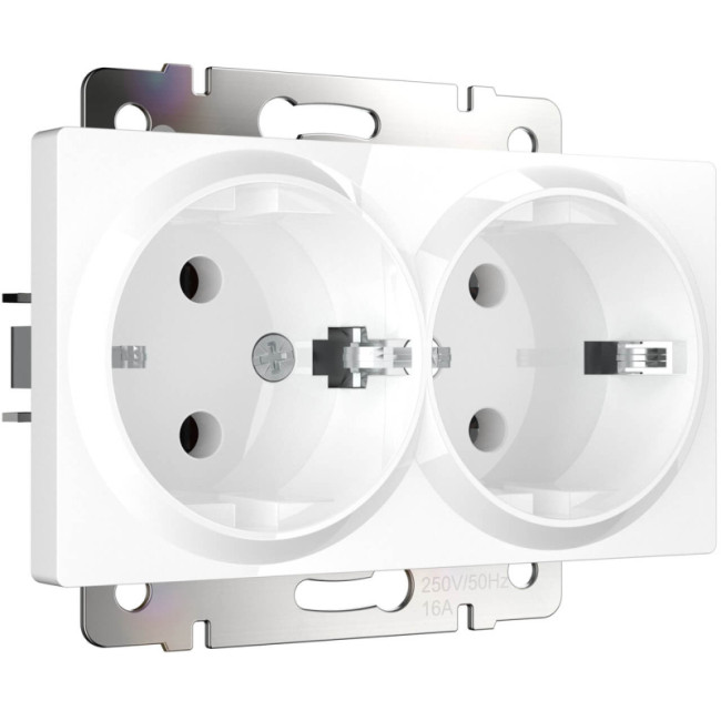 Розетка двойная с заземлением Werkel белый W1172001 4690389155352 Розетка двойная с заземлением Werkel белый W1172001 4690389155352