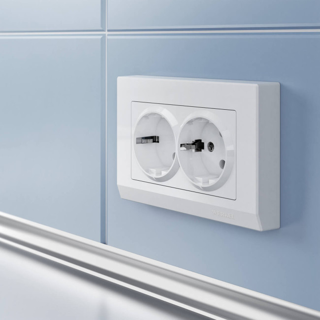 Розетка двойная с заземлением Werkel белый W1172001 4690389155352 Розетка двойная с заземлением Werkel белый W1172001 4690389155352