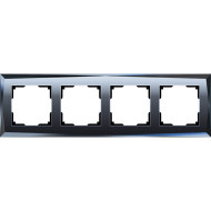 Рамка на 4 поста Werkel Diamant черный W0041208 4690389158841 Рамка на 4 поста Werkel Diamant черный W0041208 4690389158841
