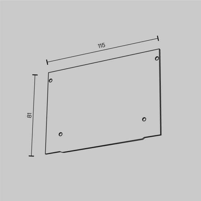 Заглушка декоративная для профиля ALM-11681-PL-W-2M (2 шт.) Maytoni ALM013EC-PL-W