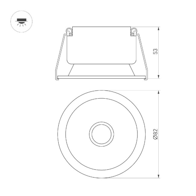 Встраиваемый светильник Arlight MS-HARBOR-R82-10W Warm2700 054480 Встраиваемый светильник Arlight MS-HARBOR-R82-10W Warm2700 054480