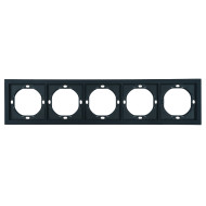 Рамка 5-местная Stekker Мия PFR00-3005-05 черный бархат 50465