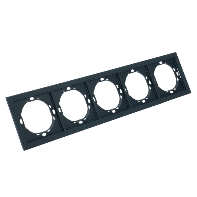 Рамка 5-местная Stekker Мия PFR00-3005-05 черный бархат 50465