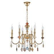 Подвесная люстра Crystal Lux Mercedes SP6 Gold/Color Подвесная люстра Crystal Lux Mercedes SP6 Gold/Color