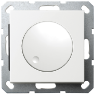 Диммер LED Jasmart в комплекте с накладкой 30-400W 230V 50Hz с возможностью подключения спутника белый глянцевый G4012W