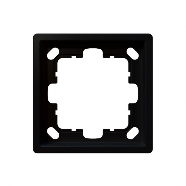 Рамка серия FD 1-постовая, цвет Черный матовый (soft touch) Jasmart FD1001PBM Рамка серия FD 1-постовая, цвет Черный матовый (soft touch) Jasmart FD1001PBM