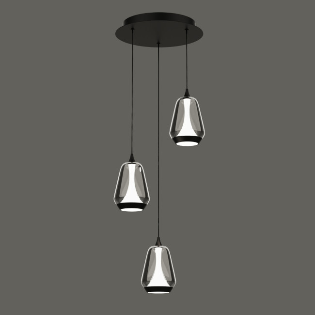 Подвесной светильник Delight Collection MD24001011-3A black/smoky Подвесной светильник Delight Collection MD24001011-3A black/smoky