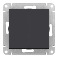 Переключатель 2-клавишный перекрестный, 2 x сх. 7, 10АХ, механизм Systeme Electric AtlasDesign Карбон ATN001073 Переключатель 2-клавишный перекрестный, 2 x сх. 7, 10АХ, механизм Systeme Electric AtlasDesign Карбон ATN001073