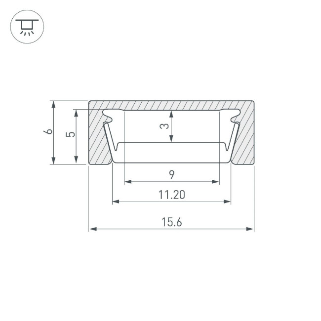 Профиль Arlight MIC-M-2000 ANOD 044541 Профиль Arlight MIC-M-2000 ANOD 044541