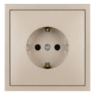 Розетка ЭРА Galaxy 15-2101-04 c заземлением 2P+E Schuko 16А-250В IP20 шампань Б0070625