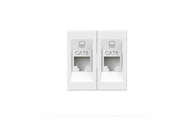 Розетка компьютерная двухместная (Cat 6) ELBI Moda Vox 611-040232-248 Розетка компьютерная двухместная (Cat 6) ELBI Moda Vox 611-040232-248