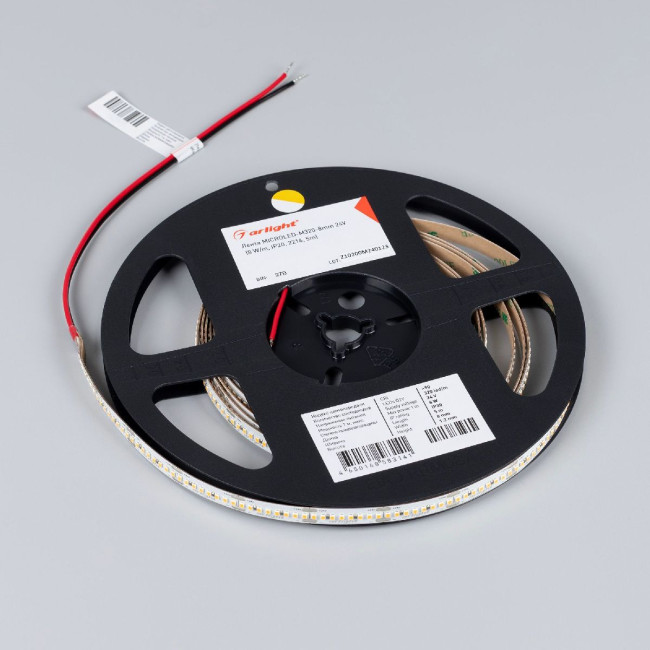 Светодиодная лента Arlight MICROLED-M320-8mm 24V Warm2700 (8 W/m, IP20, 2216, 5m) 047866 Светодиодная лента Arlight MICROLED-M320-8mm 24V Warm2700 (8 W/m, IP20, 2216, 5m) 047866