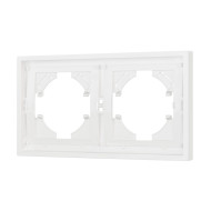 Рамка пластиковая на 2 поста Arlight FRM-TENDO-SFPL-2-WH 054649 Рамка пластиковая на 2 поста Arlight FRM-TENDO-SFPL-2-WH 054649