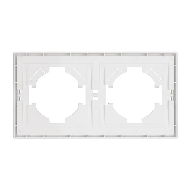 Рамка пластиковая на 2 поста Arlight FRM-TENDO-SFPL-2-WH 054649 Рамка пластиковая на 2 поста Arlight FRM-TENDO-SFPL-2-WH 054649