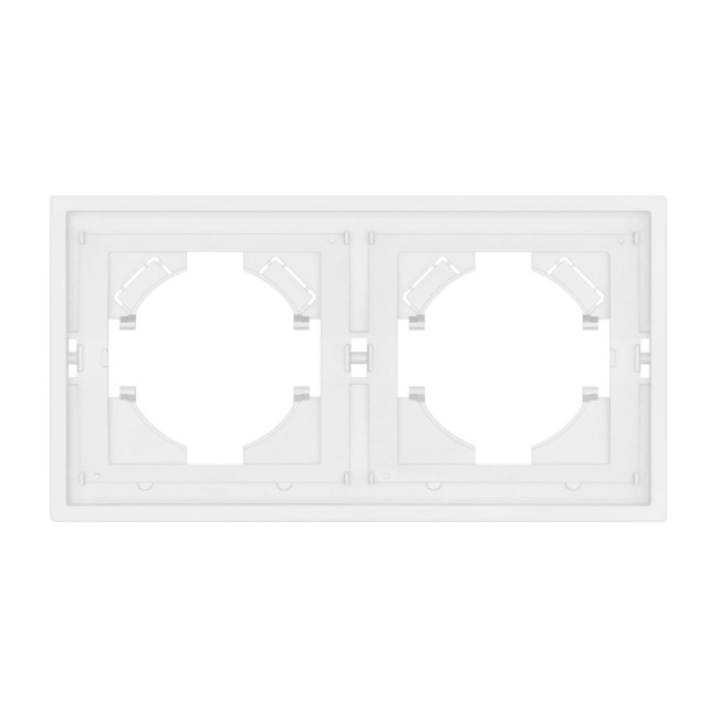 Рамка пластиковая на 2 поста Arlight FRM-TENDO-SFPL-2-WH 054649 Рамка пластиковая на 2 поста Arlight FRM-TENDO-SFPL-2-WH 054649