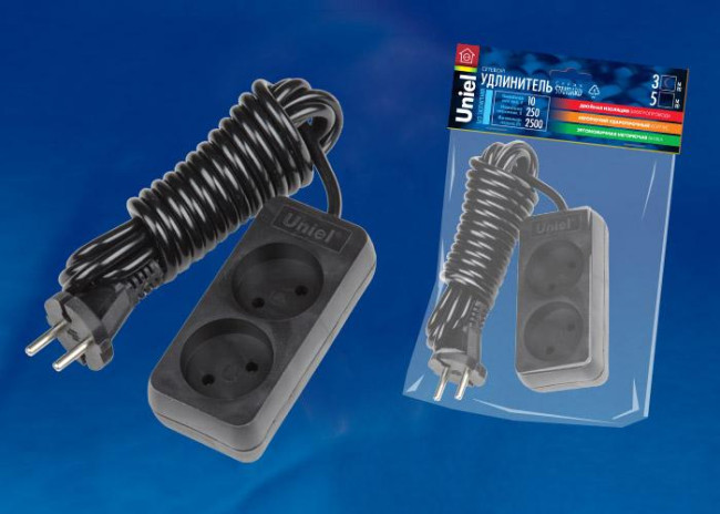Удлинитель (UL-00003429) Uniel 1гн х 1,5м б/з Travel S-CT1-1,5U White/Green
