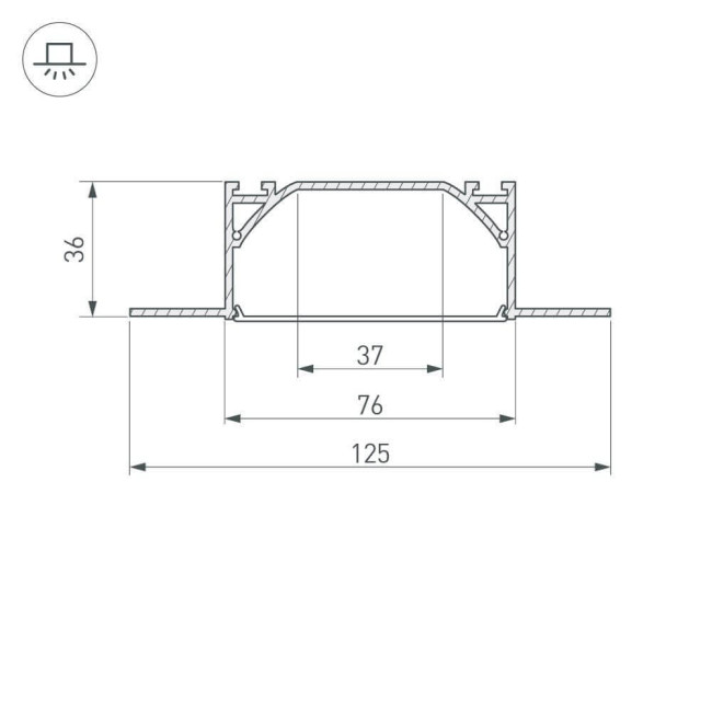 Профиль Arlight ARH-LINIA72-FANTOM-2000 ANOD 025025 Профиль Arlight ARH-LINIA72-FANTOM-2000 ANOD 025025
