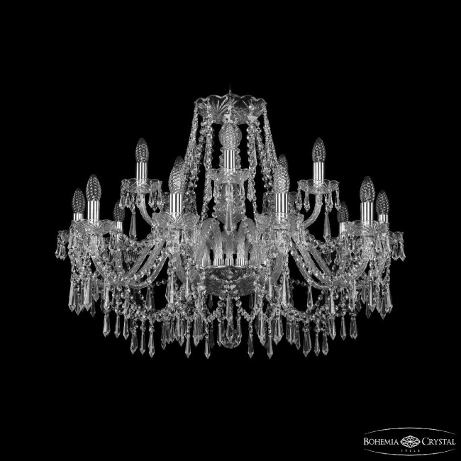 Подвесная люстра Bohemia Ivele Crystal 1403/10+5/300 Ni Подвесная люстра Bohemia Ivele Crystal 1403/10+5/300 Ni