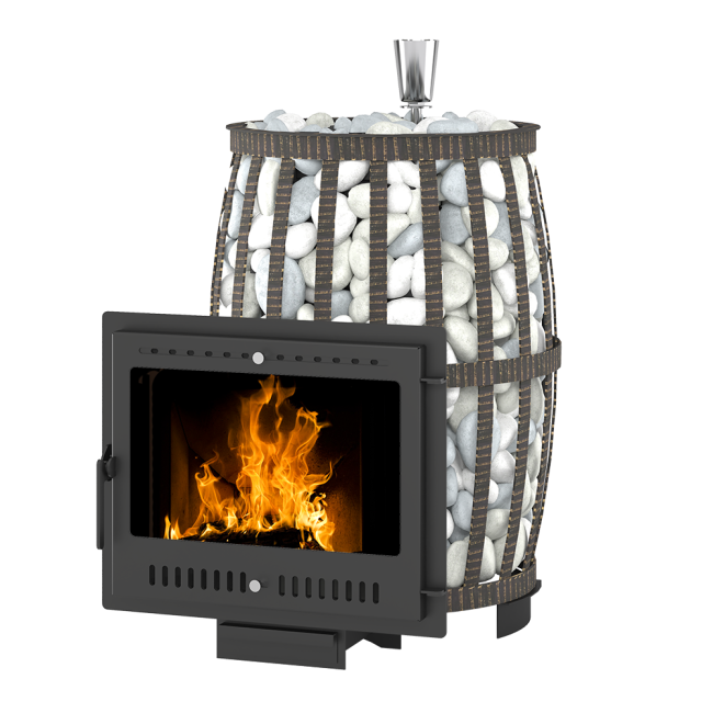 Печь ВЕЗУВИЙ Легенда Русский пар Ковка 18 Панорама "М"