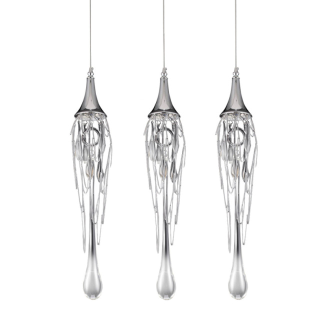 Подвесной светильник Delight Collection Goddess Tears P68009L-3 chrome Подвесной светильник Delight Collection Goddess Tears P68009L-3 chrome