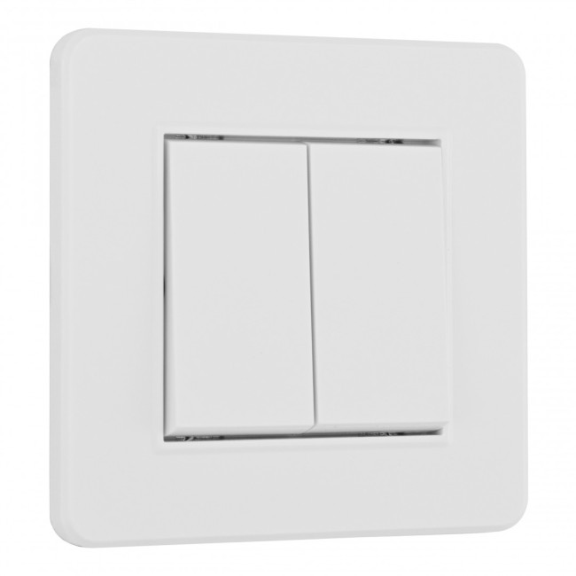 Выключатель двухклавишный Arte Milano SET16-1-30-2 white Выключатель двухклавишный Arte Milano SET16-1-30-2 white