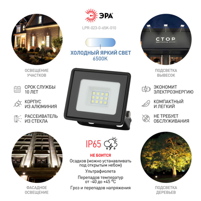 Прожектор Эра LPR-023-0-65K-010 Б0052021 Прожектор Эра LPR-023-0-65K-010 Б0052021