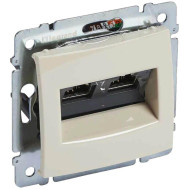 Розетка компьютерная 2хRJ45 Legrand Valena 6 кат UTP с захватами слоновая кость 774147