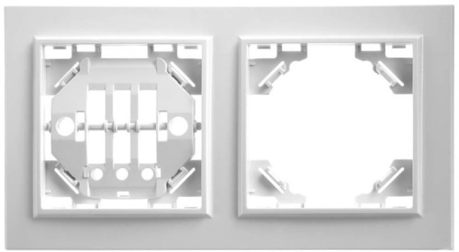 Рамка 2-постовая Feron Stekker Эрна белая PFR00900201 39055 Рамка 2-постовая Feron Stekker Эрна белая PFR00900201 39055