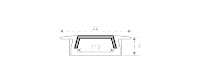 Алюминиевый профиль SWG RC-2206-BL 020195 Алюминиевый профиль SWG RC-2206-BL 020195