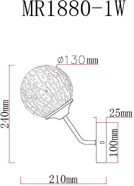 Бра MyFar Camilla MR1880-1W Бра MyFar Camilla MR1880-1W