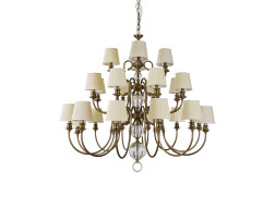 Подвесная люстра Newport 31010+12/C black brass без абажуров М0070494