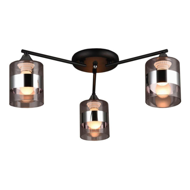 Потолочная люстра IMEX MD.0877-3-S BK+CH Потолочная люстра IMEX MD.0877-3-S BK+CH