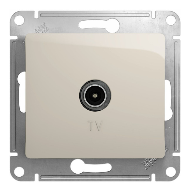 Розетка TV оконечная 1DB Systeme Electric Glossa Молочный GSL000991 Розетка TV оконечная 1DB Systeme Electric Glossa Молочный GSL000991