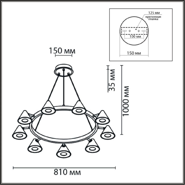 Подвесная люстра Lumion Lamina 8233/9 Подвесная люстра Lumion Lamina 8233/9