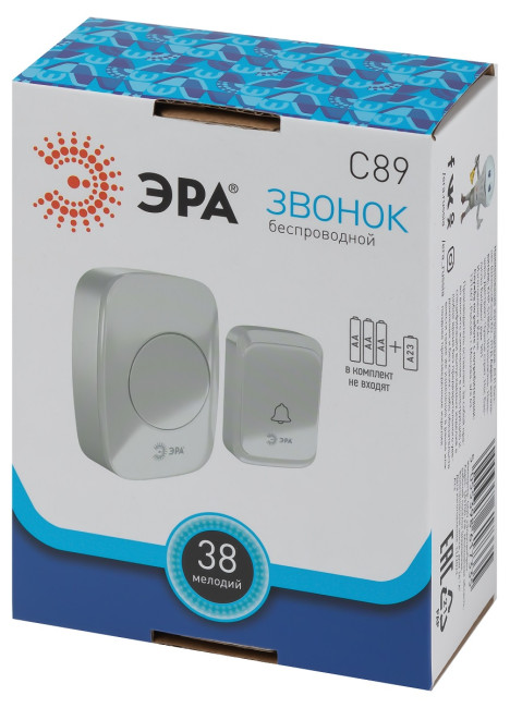 Звонок беспроводной ЭРА C89 Б0054090 Звонок беспроводной ЭРА C89 Б0054090