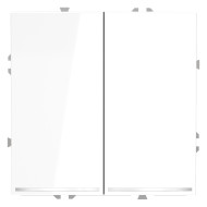 Проходной переключатель двухклавишный с подсветкой Voltum S70 VLS020401 (белый глянцевый)