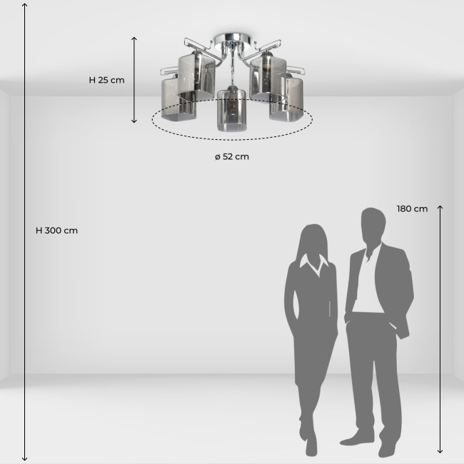 Потолочная люстра De Markt City Олимпия 106010105 Потолочная люстра De Markt City Олимпия 106010105