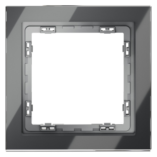 Рамка на 1 пост Voltum S70 VLS110107 (графит, стекло)