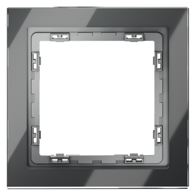 Рамка на 1 пост Voltum S70 VLS110107 (графит, стекло)