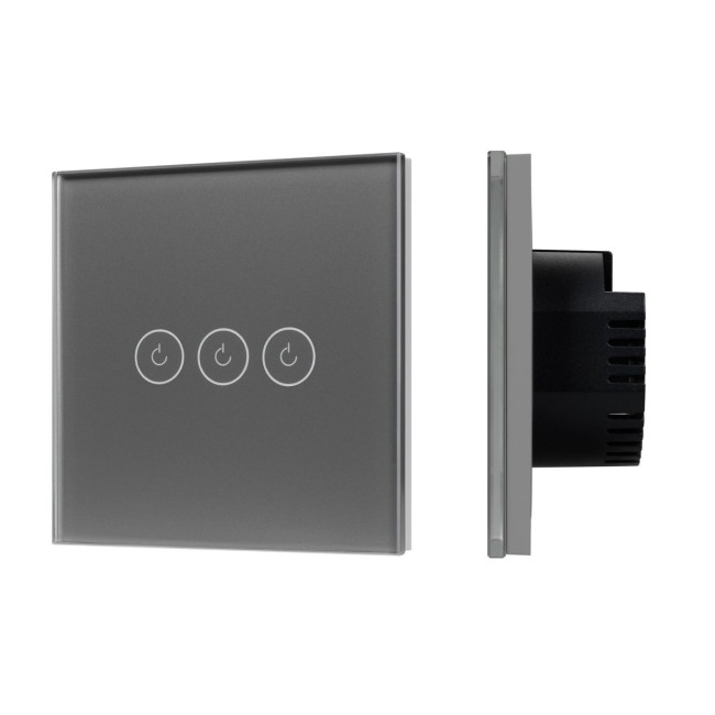 Выключатель сенсорный Arlight SWT-OMALI-S03-ZB-GR (250V, 10A, Zigbee) 050047 Выключатель сенсорный Arlight SWT-OMALI-S03-ZB-GR (250V, 10A, Zigbee) 050047